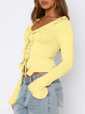 Dili Y2K Hottie Long-Sleeved T-Shirt Women's Top Wool Women's Clothing 2025 Autumn And Winter