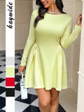 Dili Elegant Evening Dress Style Long-Sleeved Short Skirt Dress Dress Women's Dress 2025 Autumn And Winter