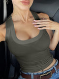 Dili Y2K Hot Girl Solid Color Hanging Neck T-Shirt Women's Clothing 2026 Summer