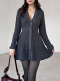 Dili Fashion Casual Long-Sleeved Sweater Dress Wool Women's Clothing 2025 Autumn