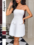 Dili Dress Wind Solid Color Chest Pocket Dress Dress Women's 2025 Autumn And Winter