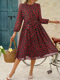 Dili Vacation Leisure Wind And Breeze Breeze Tied Belt To Close The Waist Dress Woman 2025 Spring And Summer